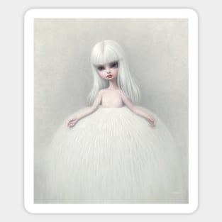 girl in a fur skirt - Mark Ryden Sticker